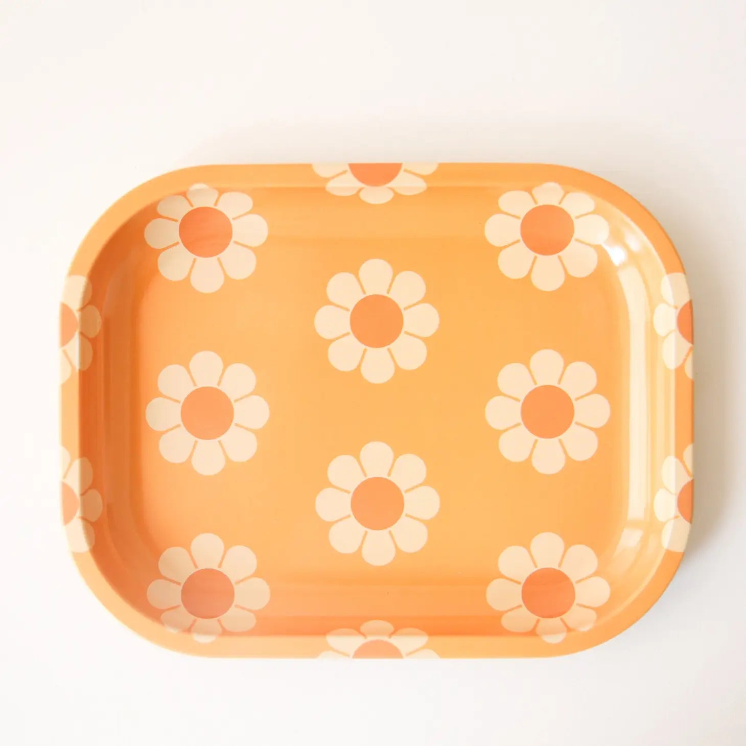 Yellow Daisy Metal Tray