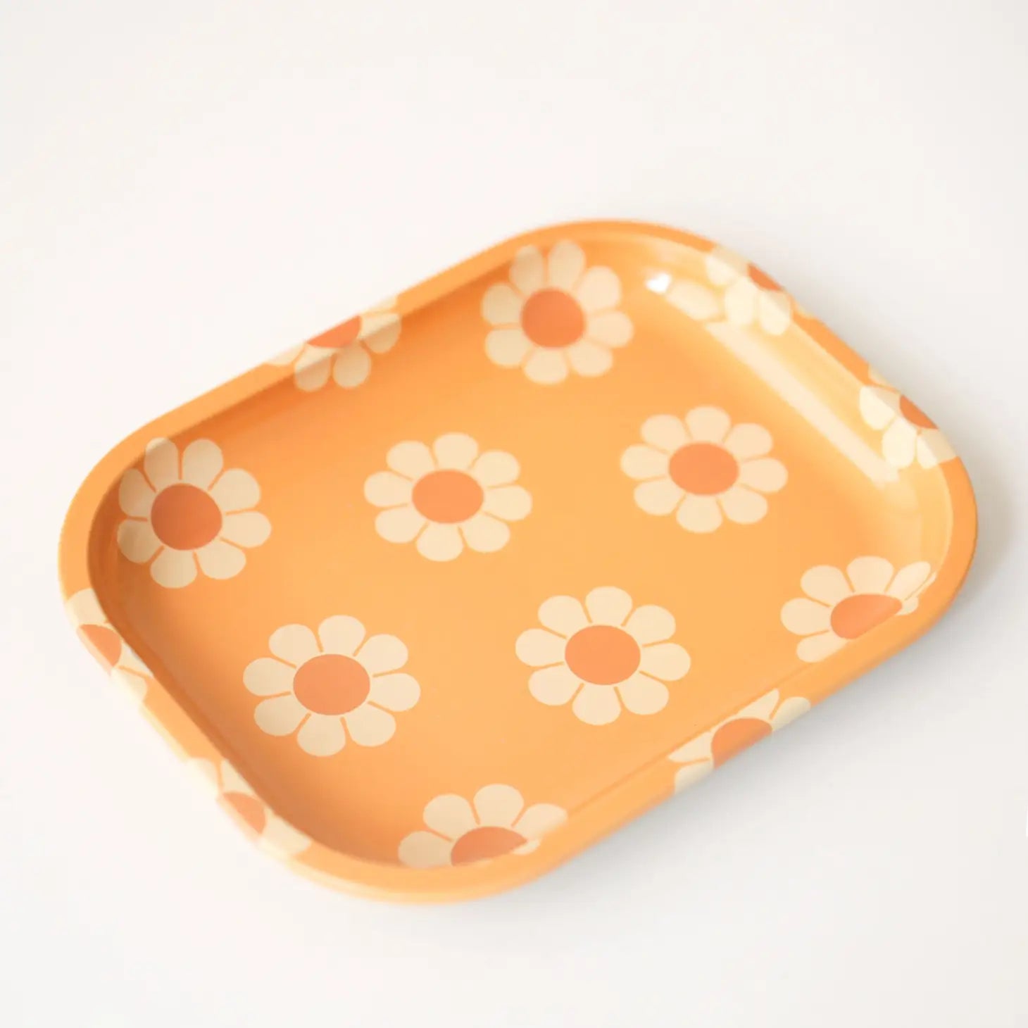 Yellow Daisy Metal Tray