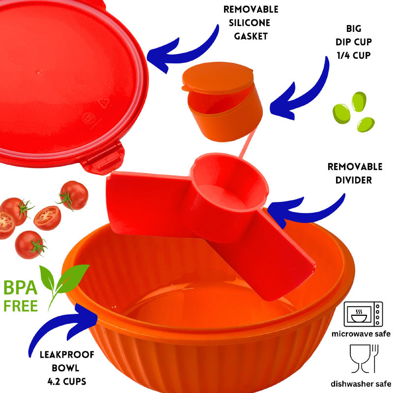 Yumbox Poke Bowl 3C - Tangerine